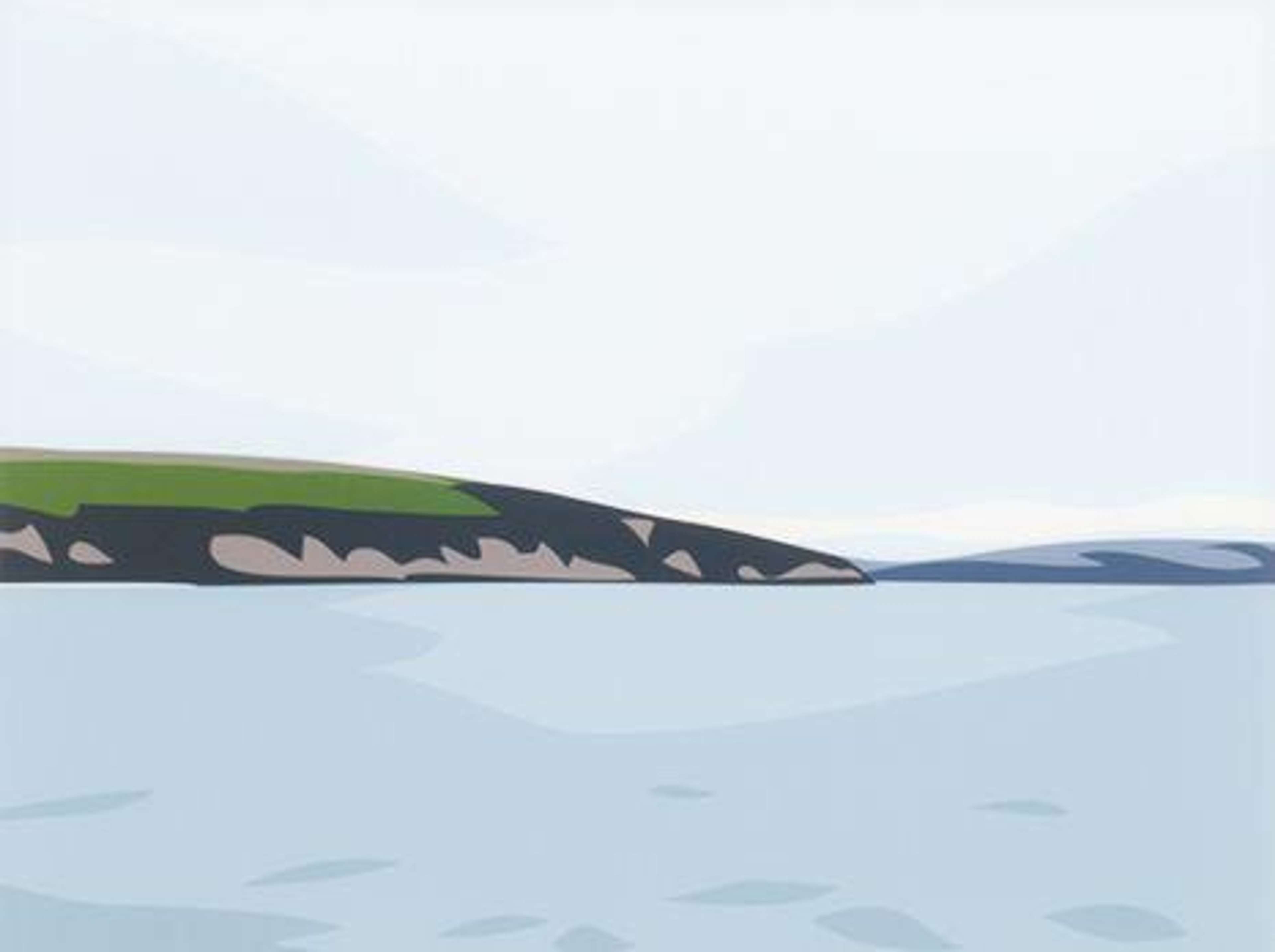 Cornish Coast 1: Polridmouth Coast - Signed Print by Julian Opie 2017 - MyArtBroker