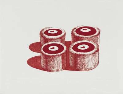 Cherry Cakes - Signed Print by Wayne Thiebaud 1979 - MyArtBroker