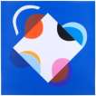 Development Of A Square Within A Square (blue) - Signed Print