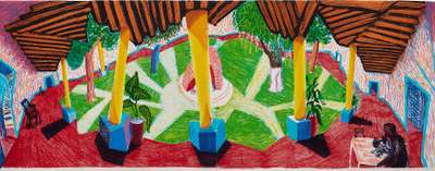 Hotel Acatlán: Two Weeks Later - Signed Print by David Hockney 1985 - MyArtBroker