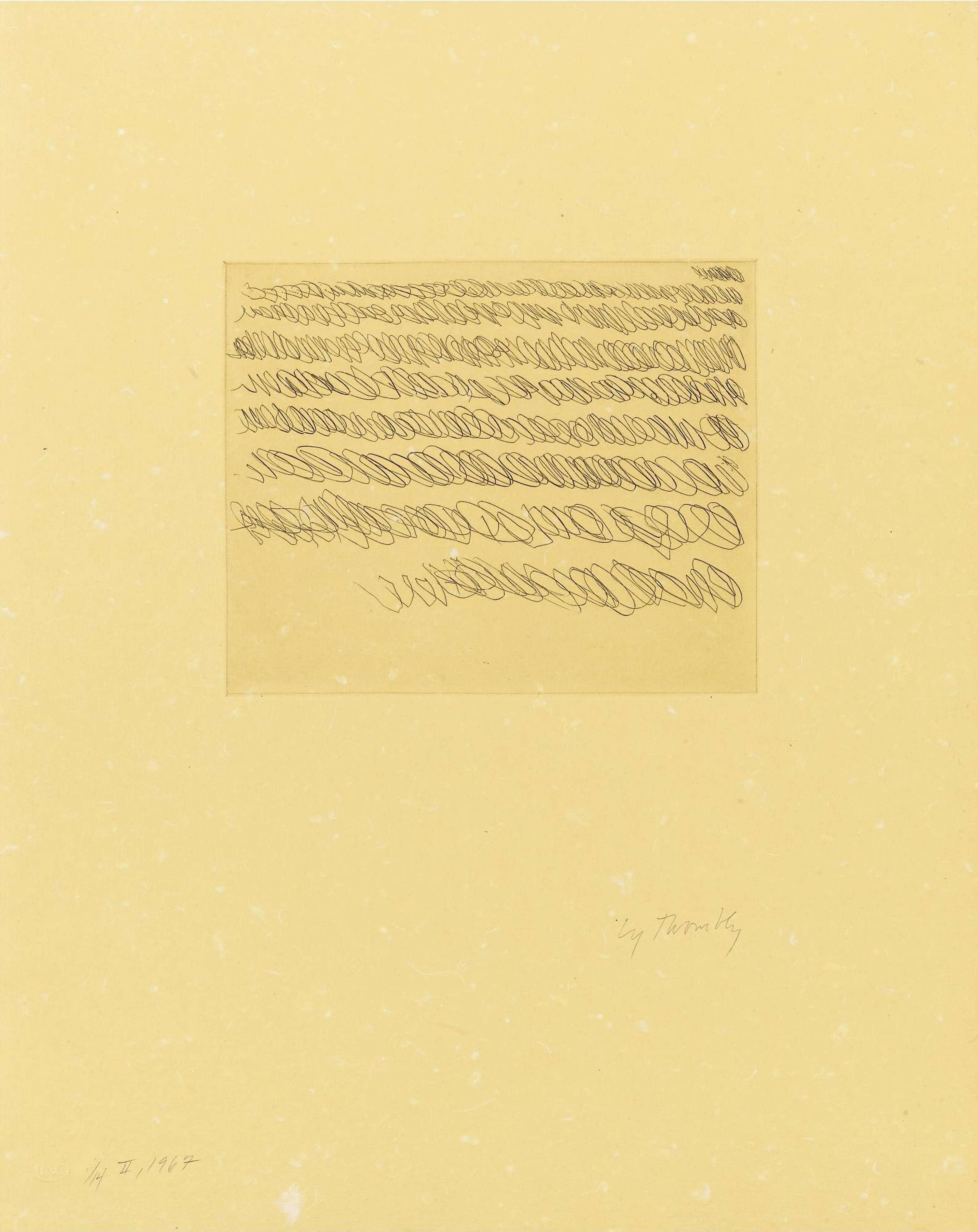 Note II - Signed Print by Cy Twombly 1967 - MyArtBroker