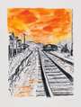 Bob Dylan: Train Tracks Orange (2020) - Signed Print