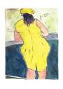 Bob Dylan: Woman In Red Lion Pub Yellow (2008) - Signed Print