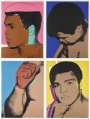 Andy Warhol: Muhammad Ali (F. & S. II.179-182) (complete portfolio) - Signed Print