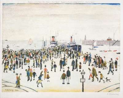 Ferry Boats - Signed Print by L S Lowry 1972 - MyArtBroker