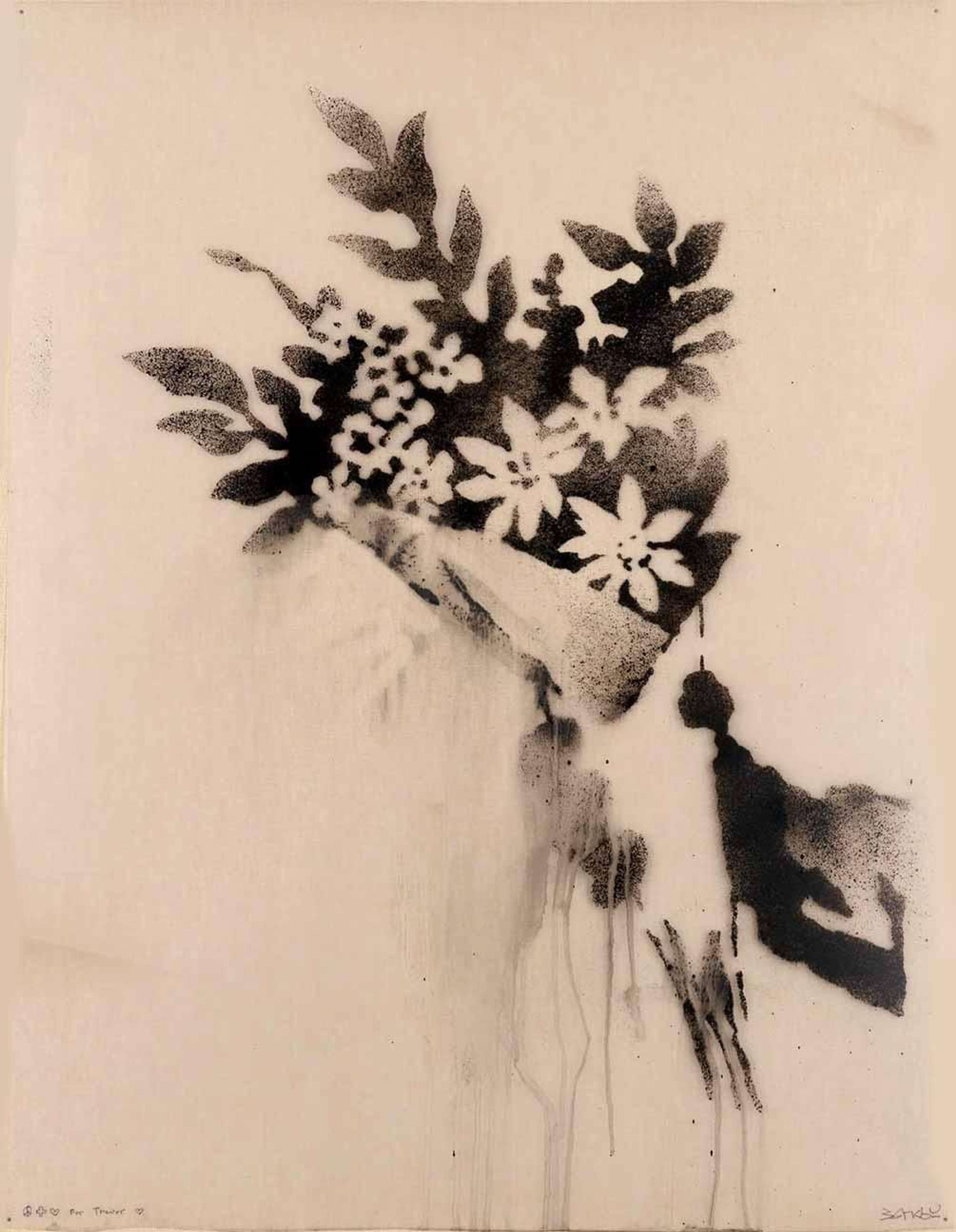 Banksy's Bunch Of Flowers