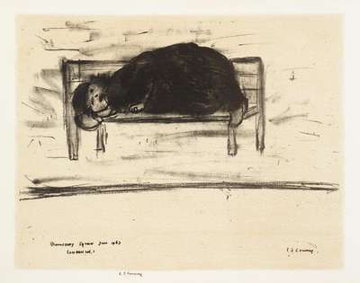 Bloomsbury Square - Signed Print by L S Lowry 1967 - MyArtBroker