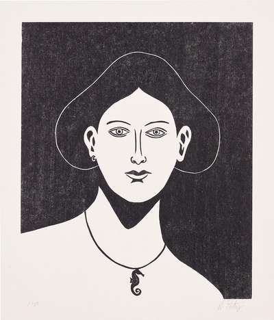Portrait With A Seahorse Necklace - Signed Print by Nicolas Party 2021 - MyArtBroker
