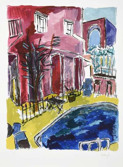 Motel Pool (2011) - Signed Print by Bob Dylan 2011 - MyArtBroker