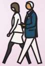 Julian Opie: New York Couple 7 - Signed Print