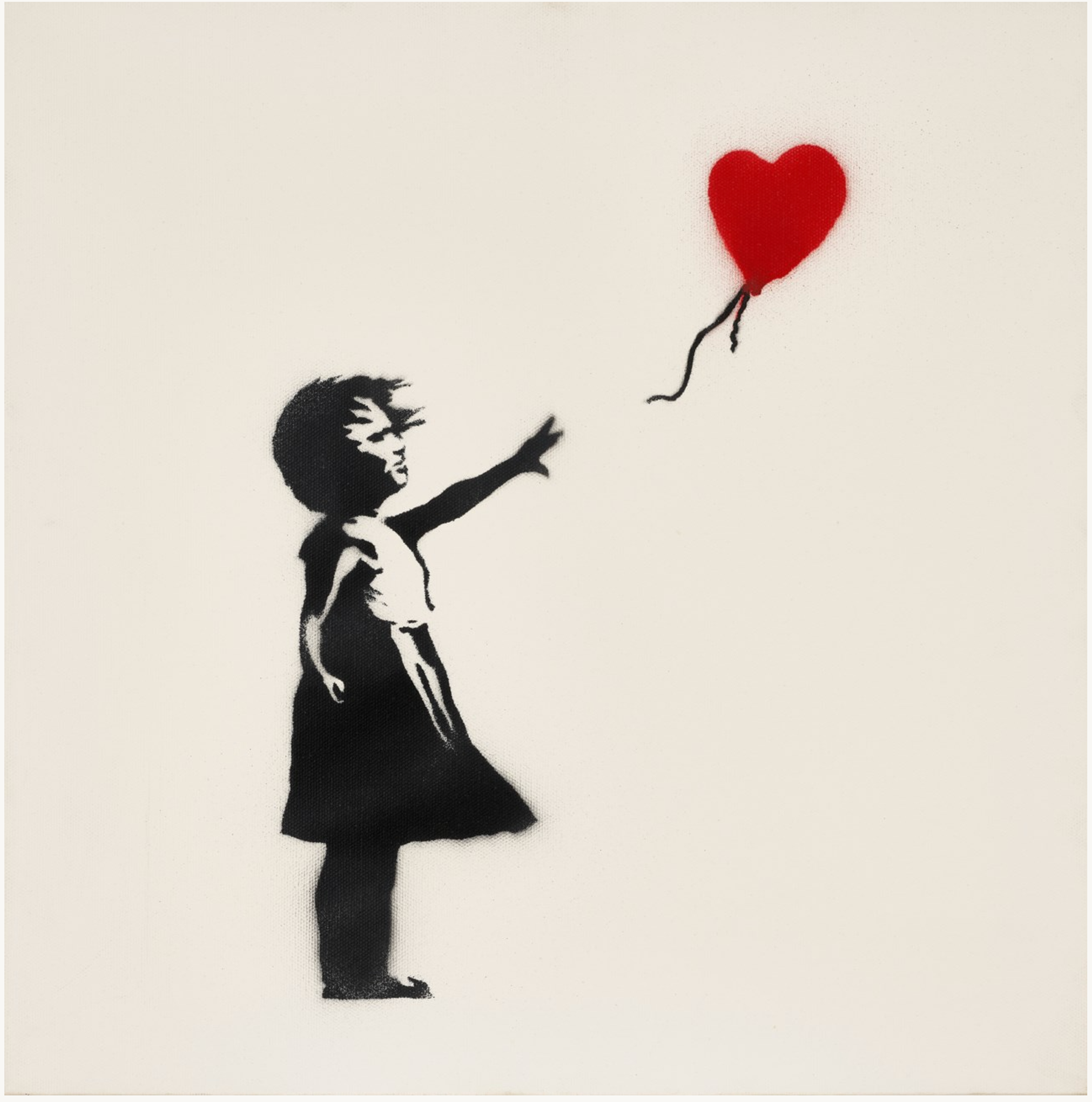 « Girl With Balloon » (peinture en aérosol sur toile) de Banksy - Christie's HK