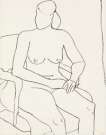 Seated Nude - Signed Print