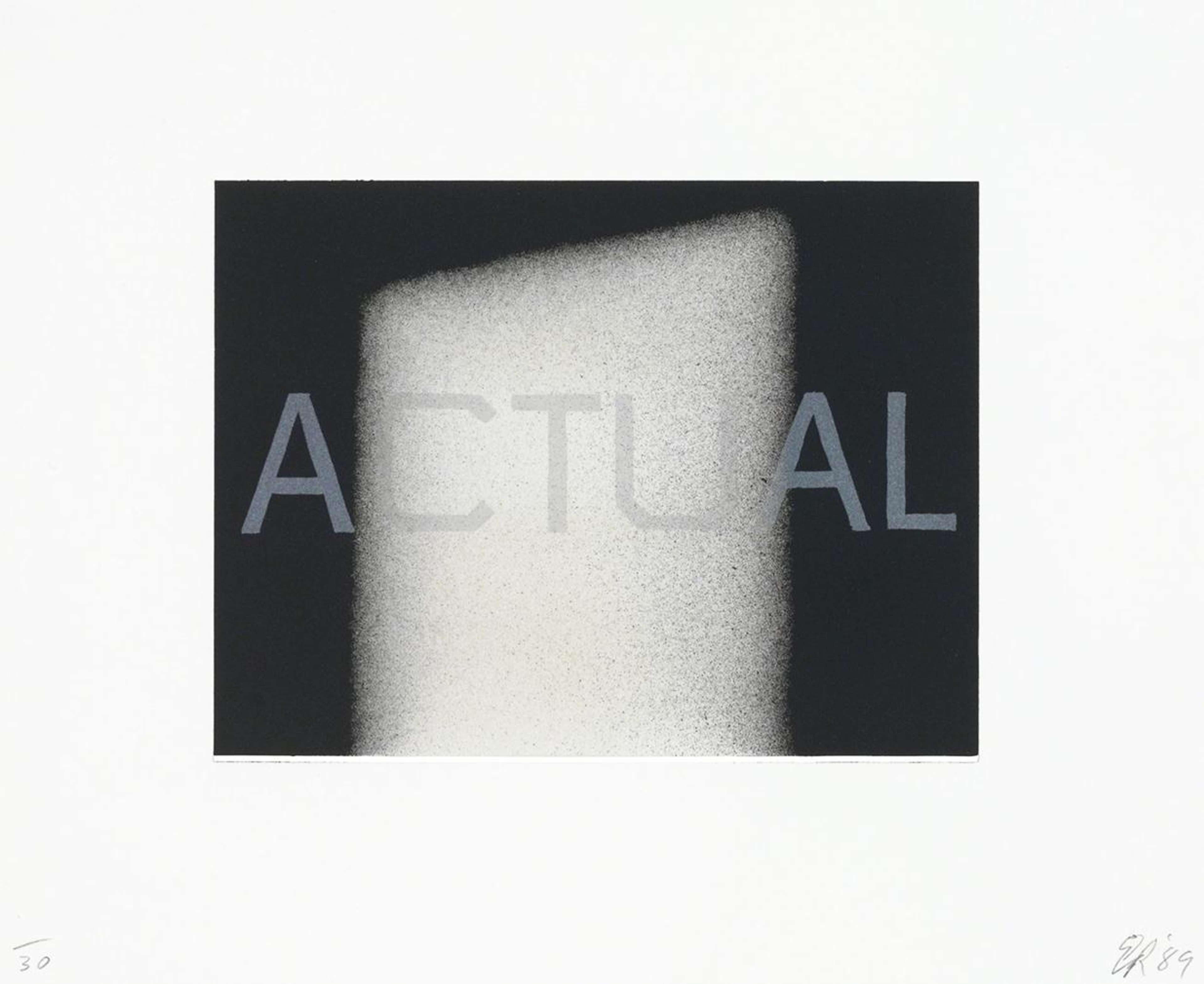 Actual - Signed Print by Ed Ruscha 1989 - MyArtBroker