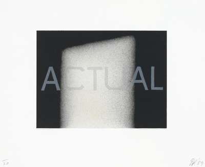 Actual - Signed Print by Ed Ruscha 1989 - MyArtBroker