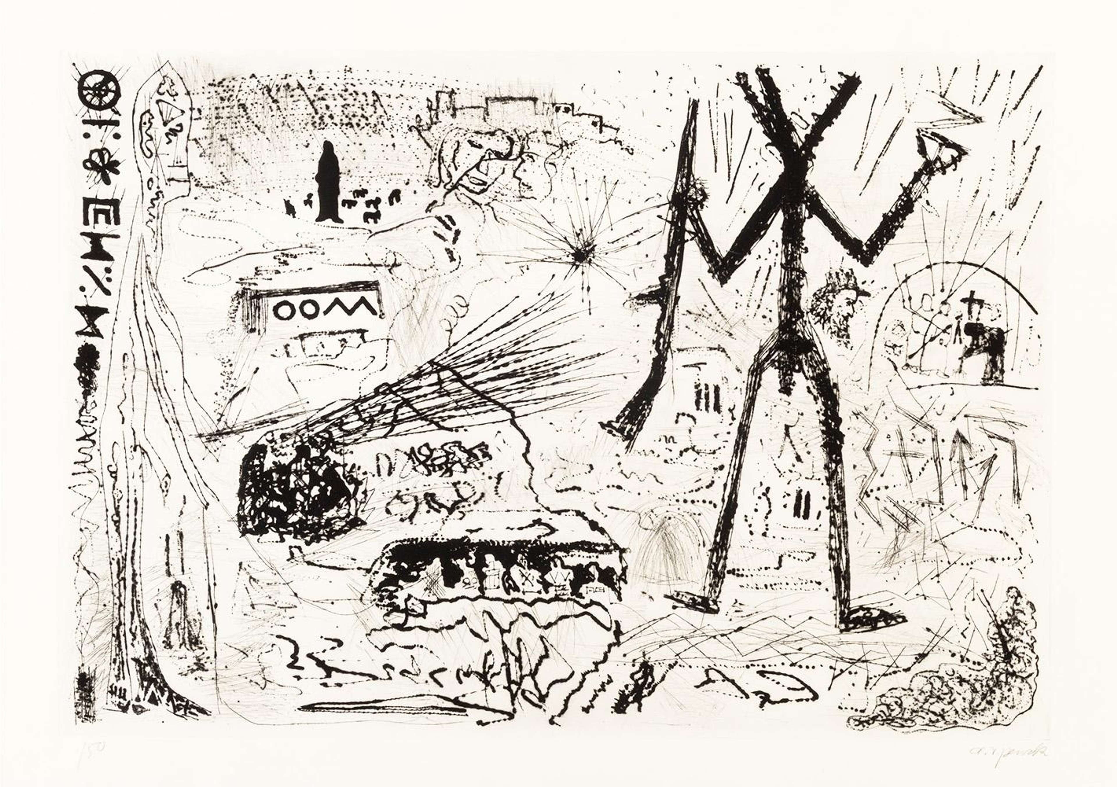 Concept - Signed Print by A. R. Penck 1984 - MyArtBroker