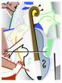 Roy Lichtenstein: Cubist Cello - Signed Print