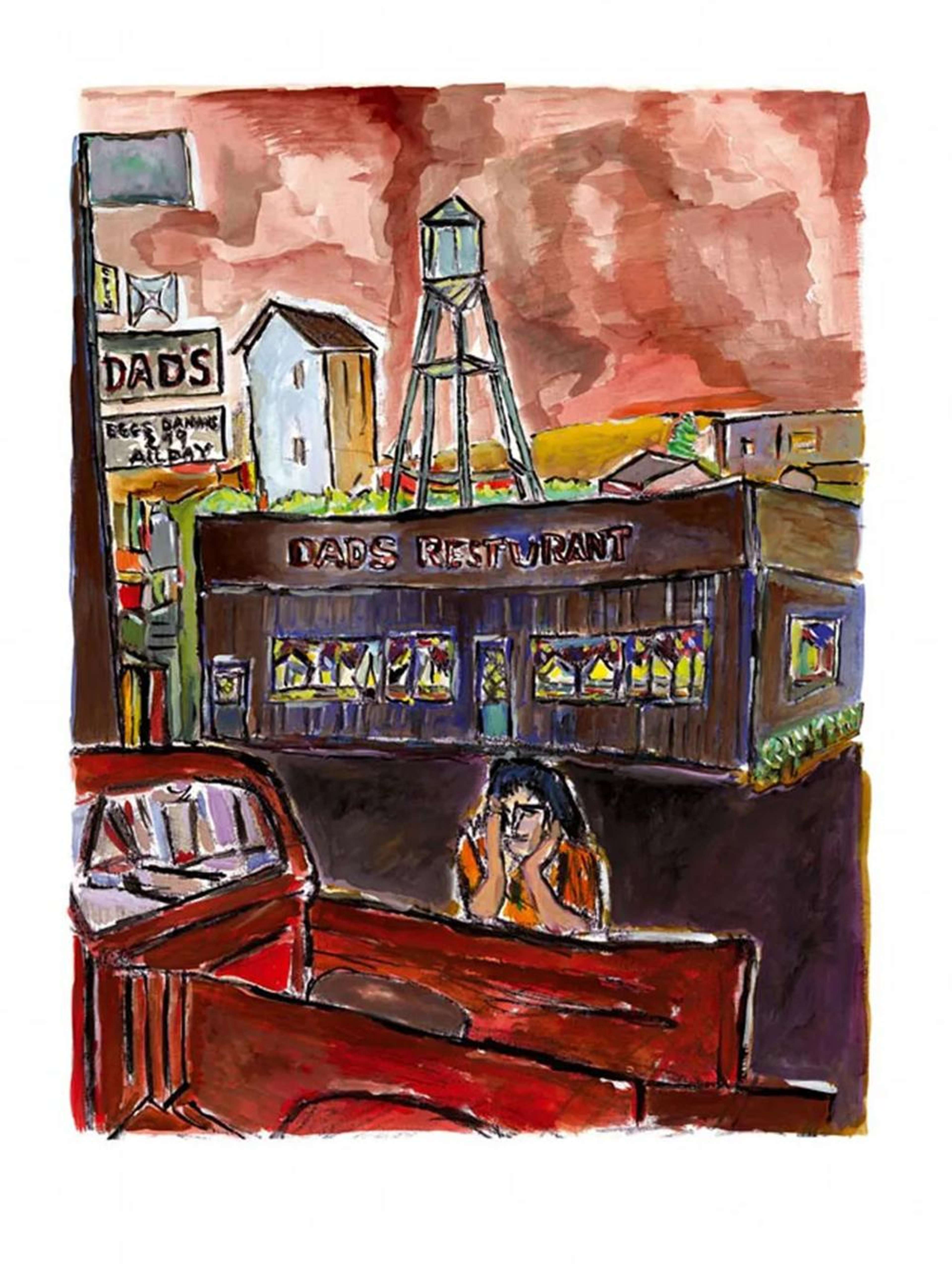 Dad's Restaurant (2008) - Signed Print by Bob Dylan 2008 - MyArtBroker