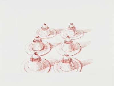 Six Italian Desserts - Signed Print by Wayne Thiebaud 1979 - MyArtBroker