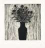Donald Sultan: Black Flower And Vase - Signed Print