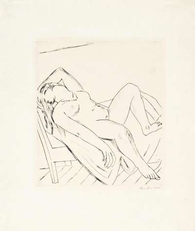 Liegende - Signed Print by Max Beckmann 1922 - MyArtBroker