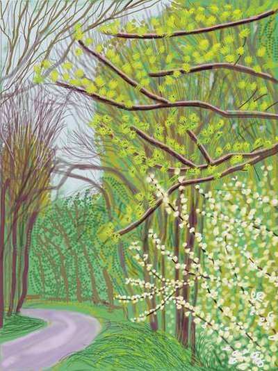 The Arrival Of Spring In Woldgate, East Yorkshire In 2011 (twenty eleven) - 14 April - Signed Print by David Hockney 2011 - MyArtBroker