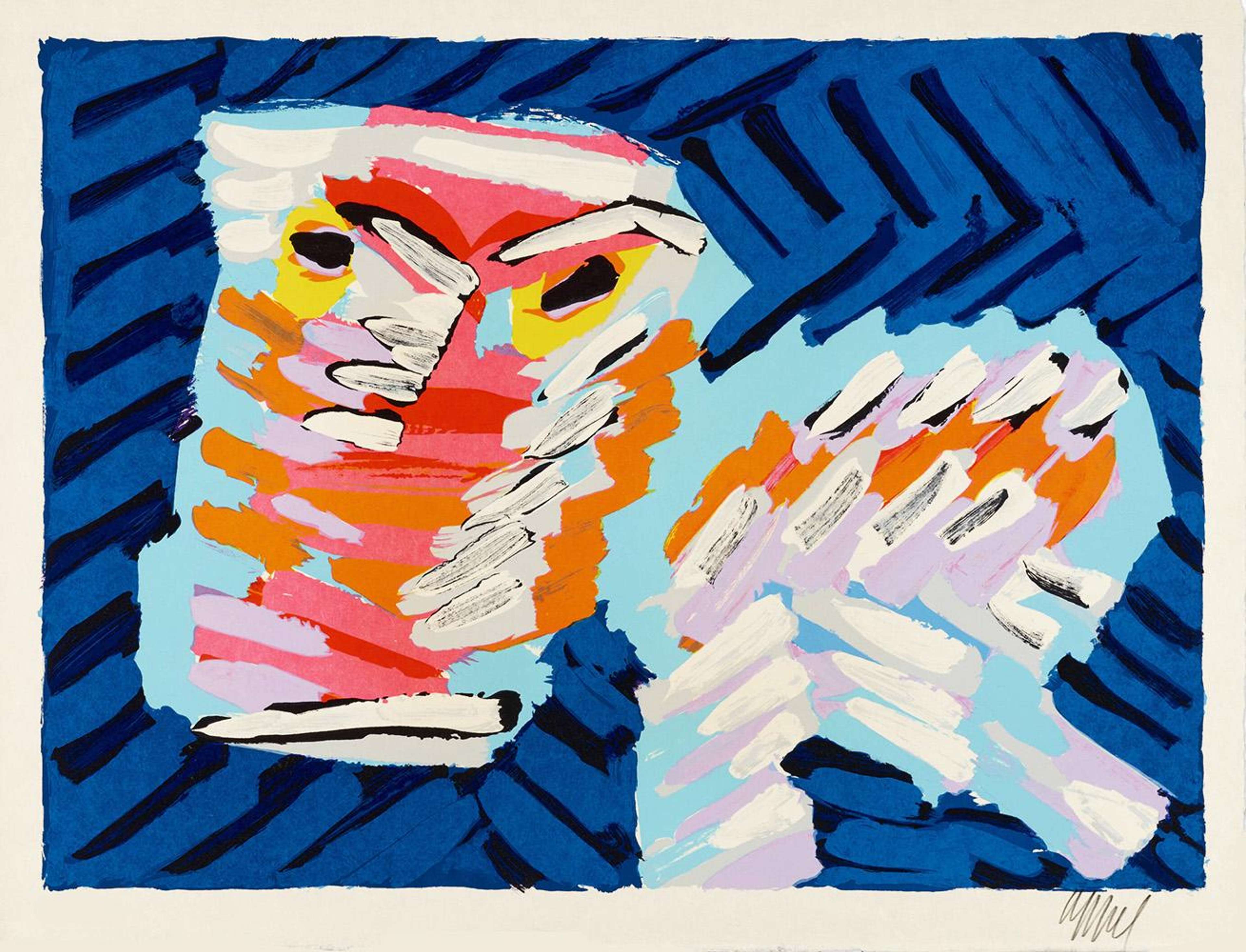 Sad Cat - Signed Print by Karel Appel 1978 - MyArtBroker