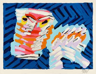 Sad Cat - Signed Print by Karel Appel 1978 - MyArtBroker