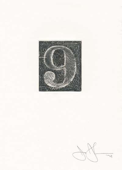 9 (ULAE 165) - Signed Print by Jasper Johns 1975 - MyArtBroker