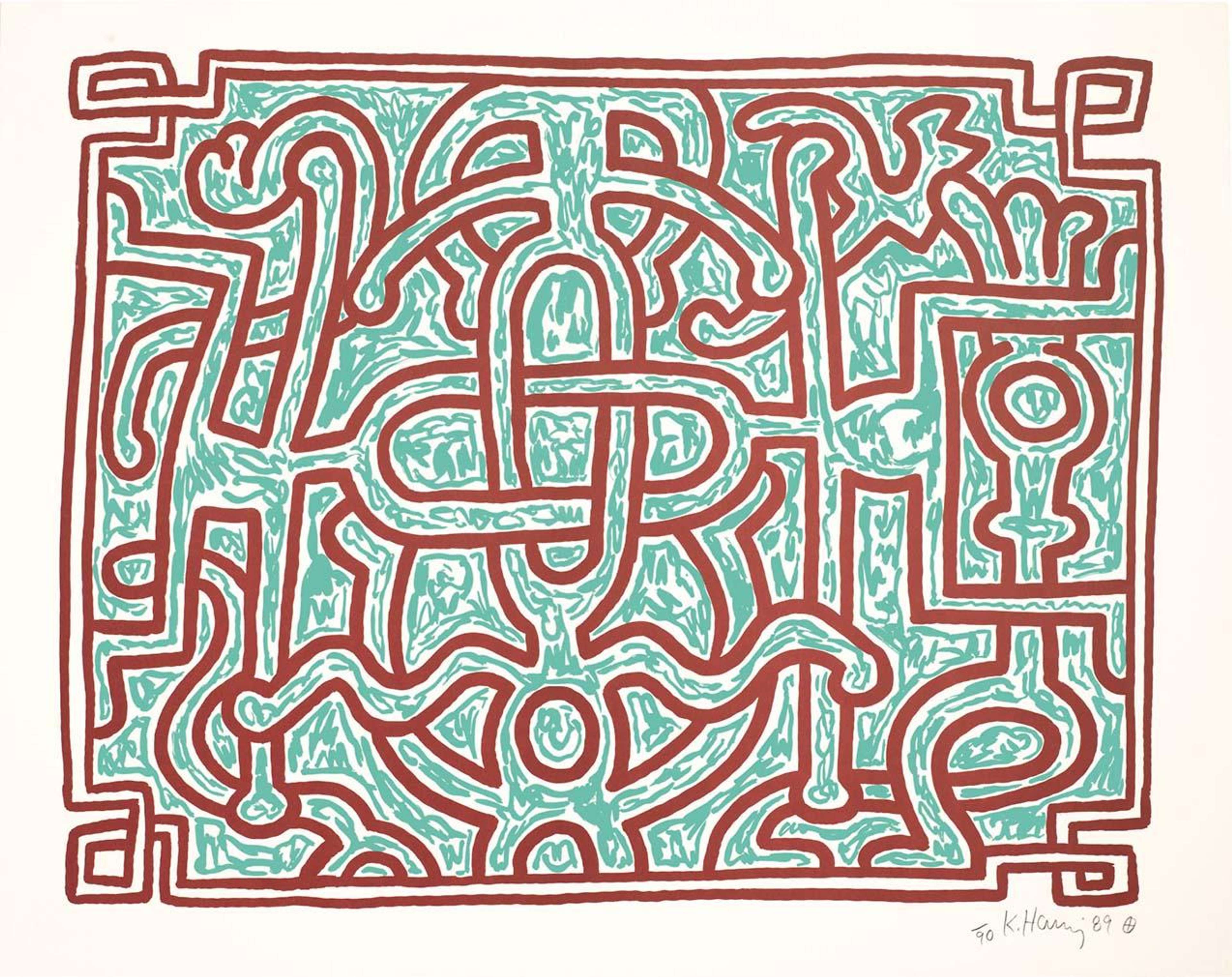 Chocolate Buddha 5 by Keith Haring