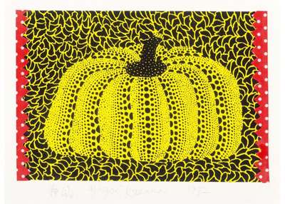 Pumpkin (red) , Kusama 6 - Signed Print by Yayoi Kusama 1982 - MyArtBroker