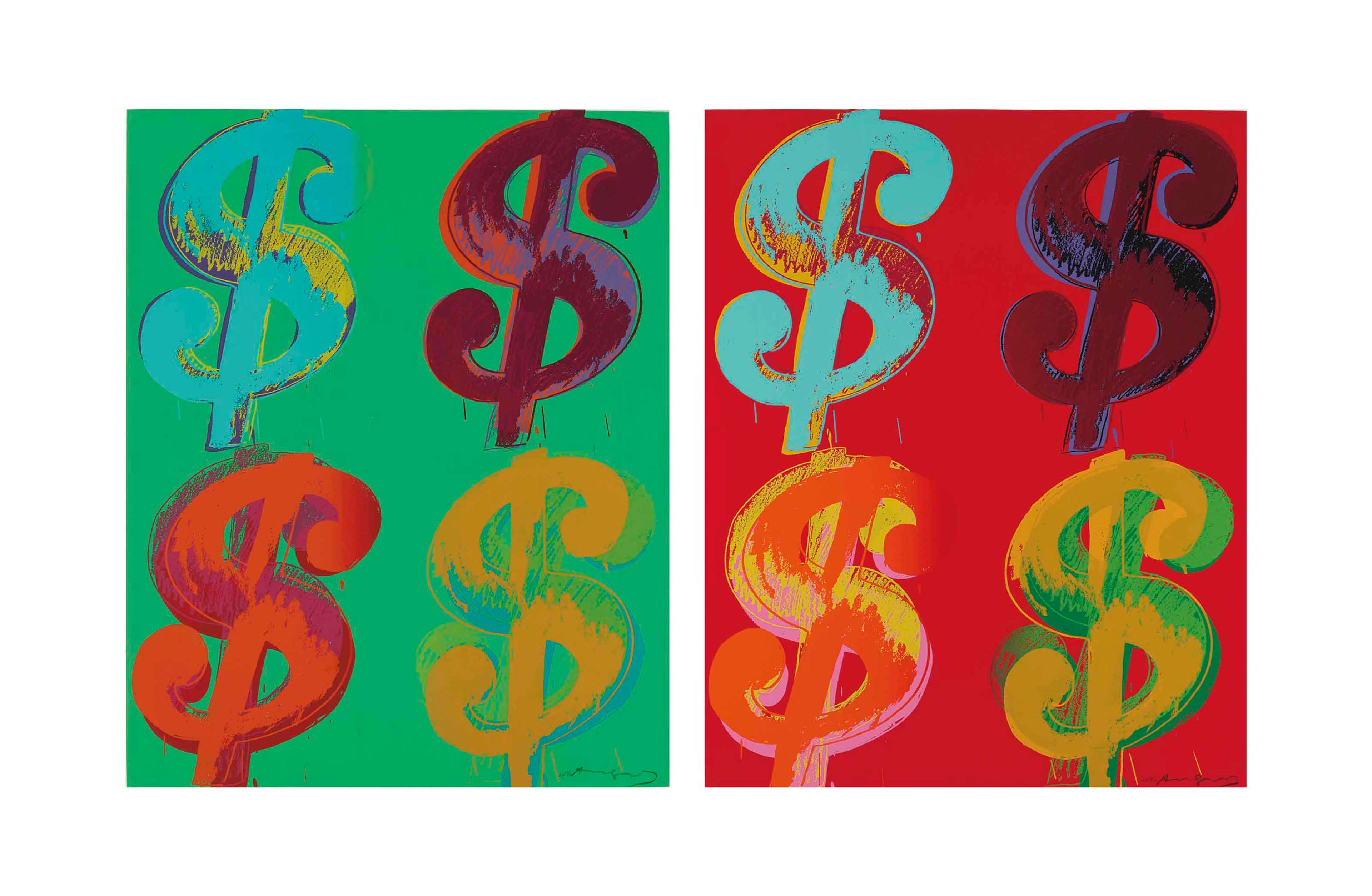 Dollar Sign Quad (F. & S. II.281) by Andy Warhol