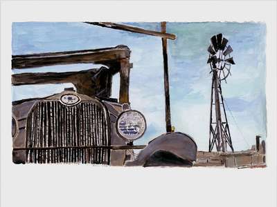 Wilton Iowa Farmyard - Signed Print by Bob Dylan 2016 - MyArtBroker