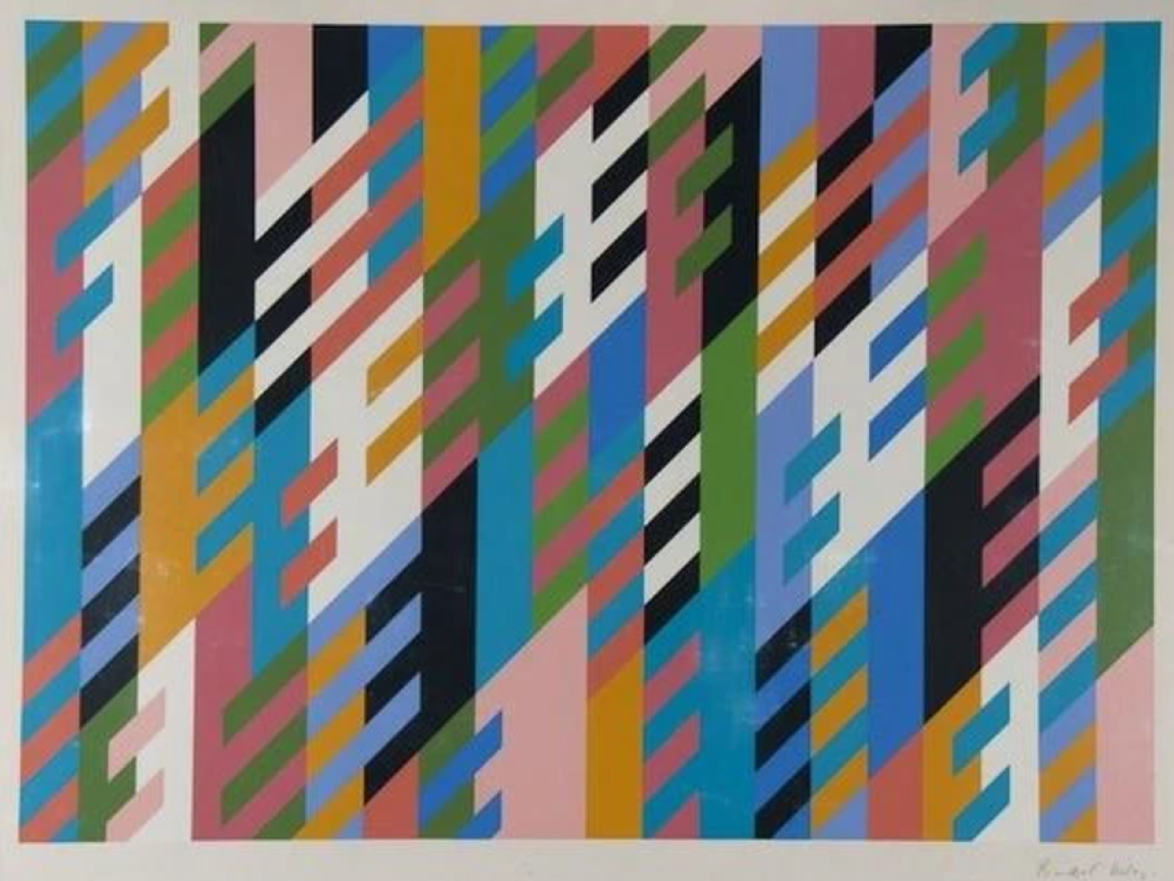 New Day (Non répertorié dans Tommasini & Gulbay) par Bridget Riley 1992
