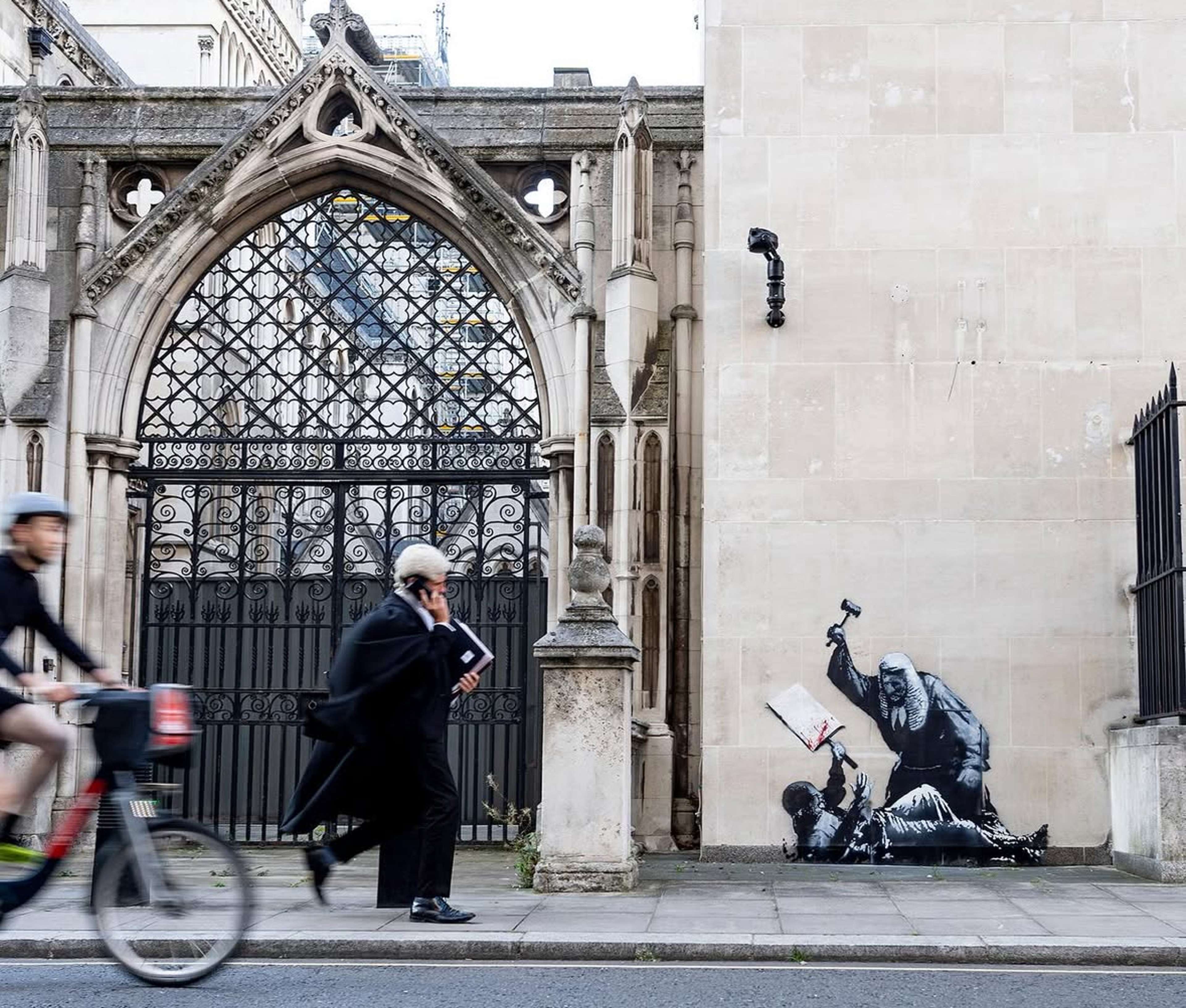 Banksy Royal Courts of Justice Mural London