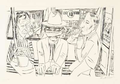 In Der Trambahn - Signed Print by Max Beckmann 1922 - MyArtBroker