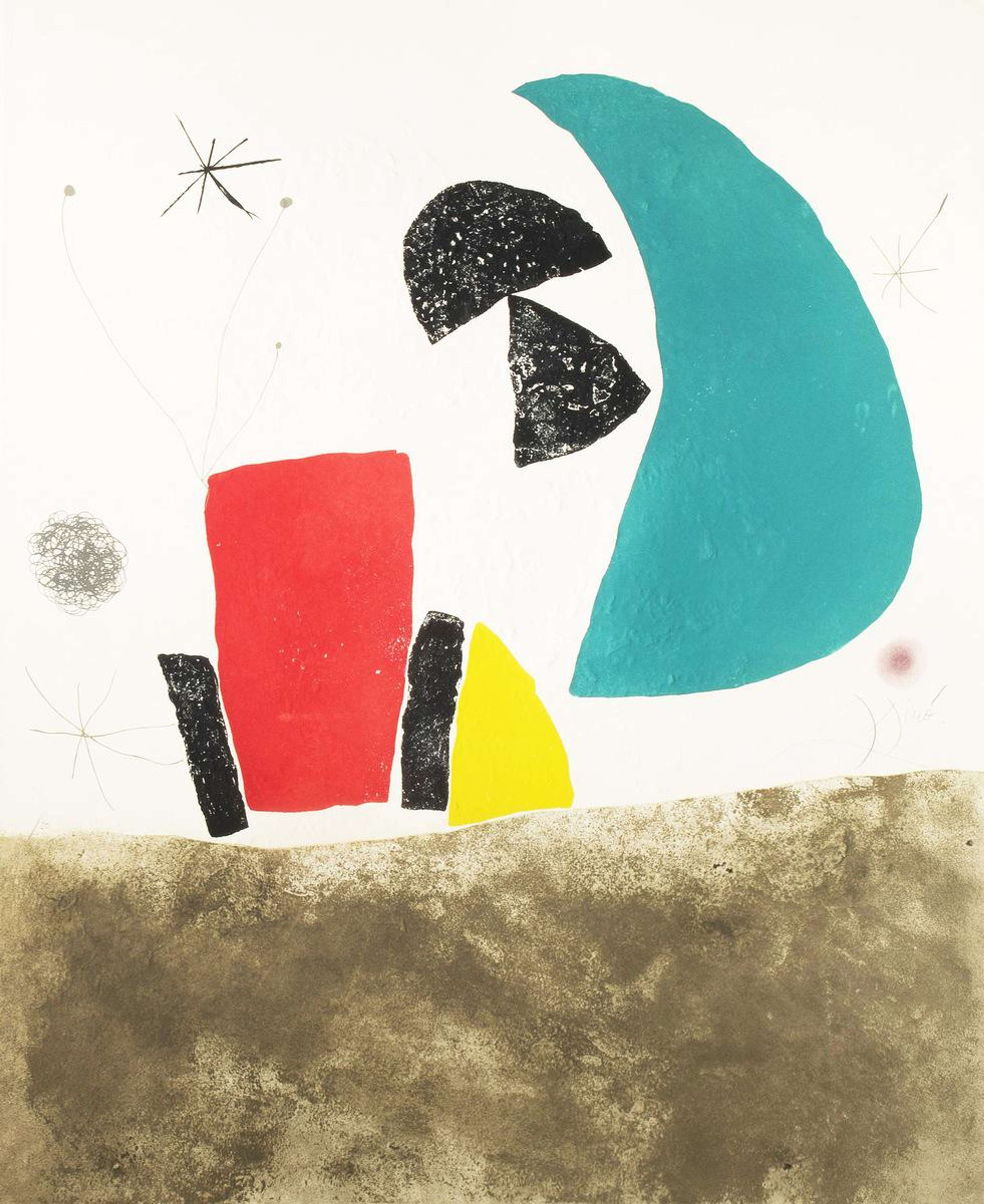 Plate VIII (Espriu-Miro Suite) - Signed Print by Joan Miro 1975 - MyArtBroker
