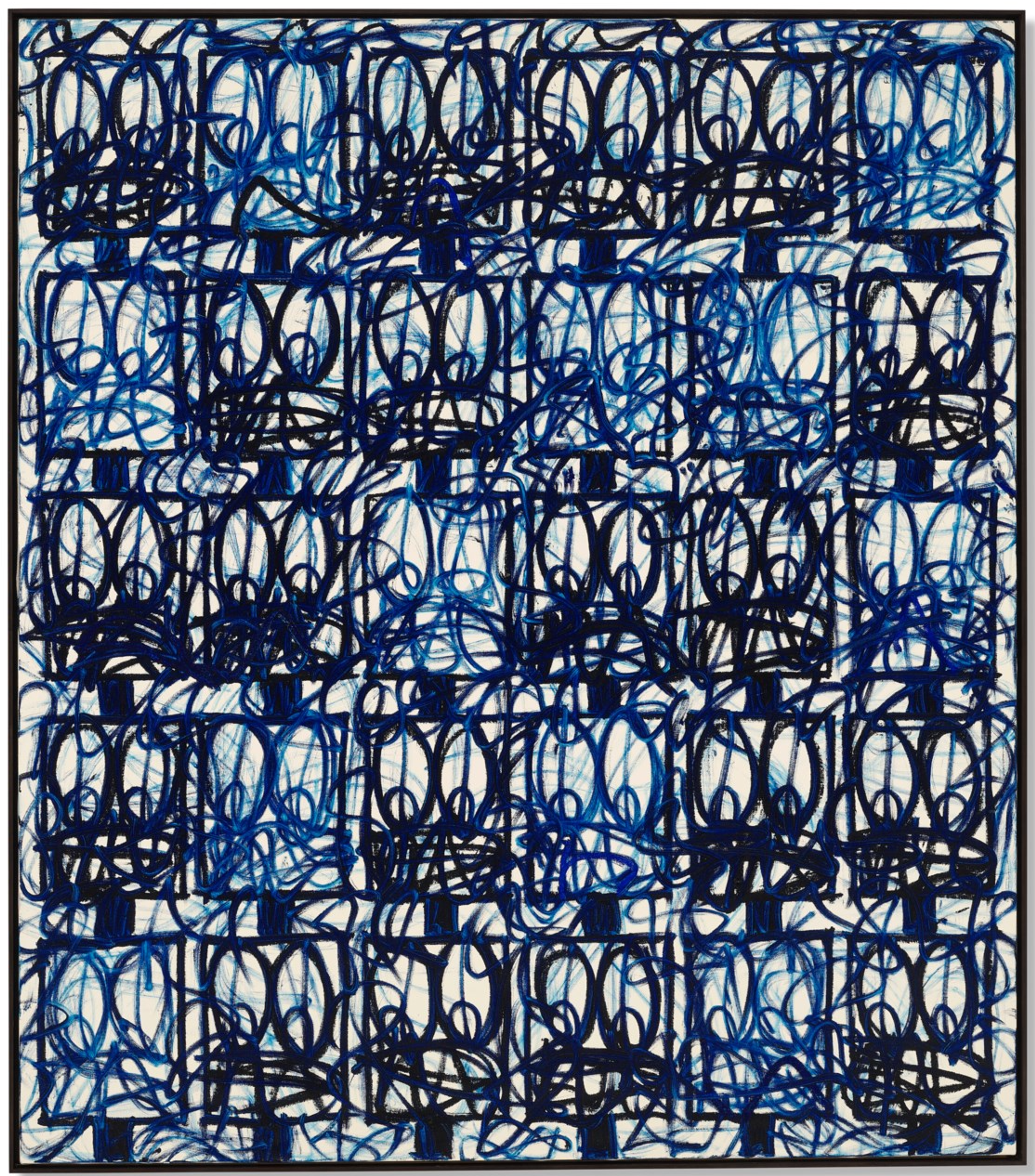 Bruise Painting "U.S. Blue" by Rashid Johnson 