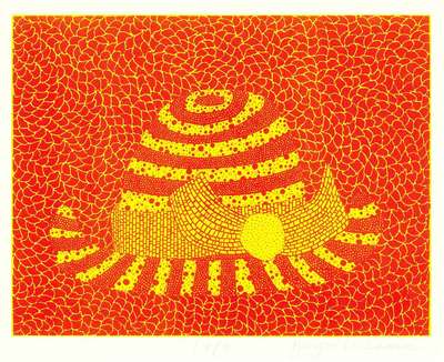 Hat (orange) - Signed Print by Yayoi Kusama 1984 - MyArtBroker
