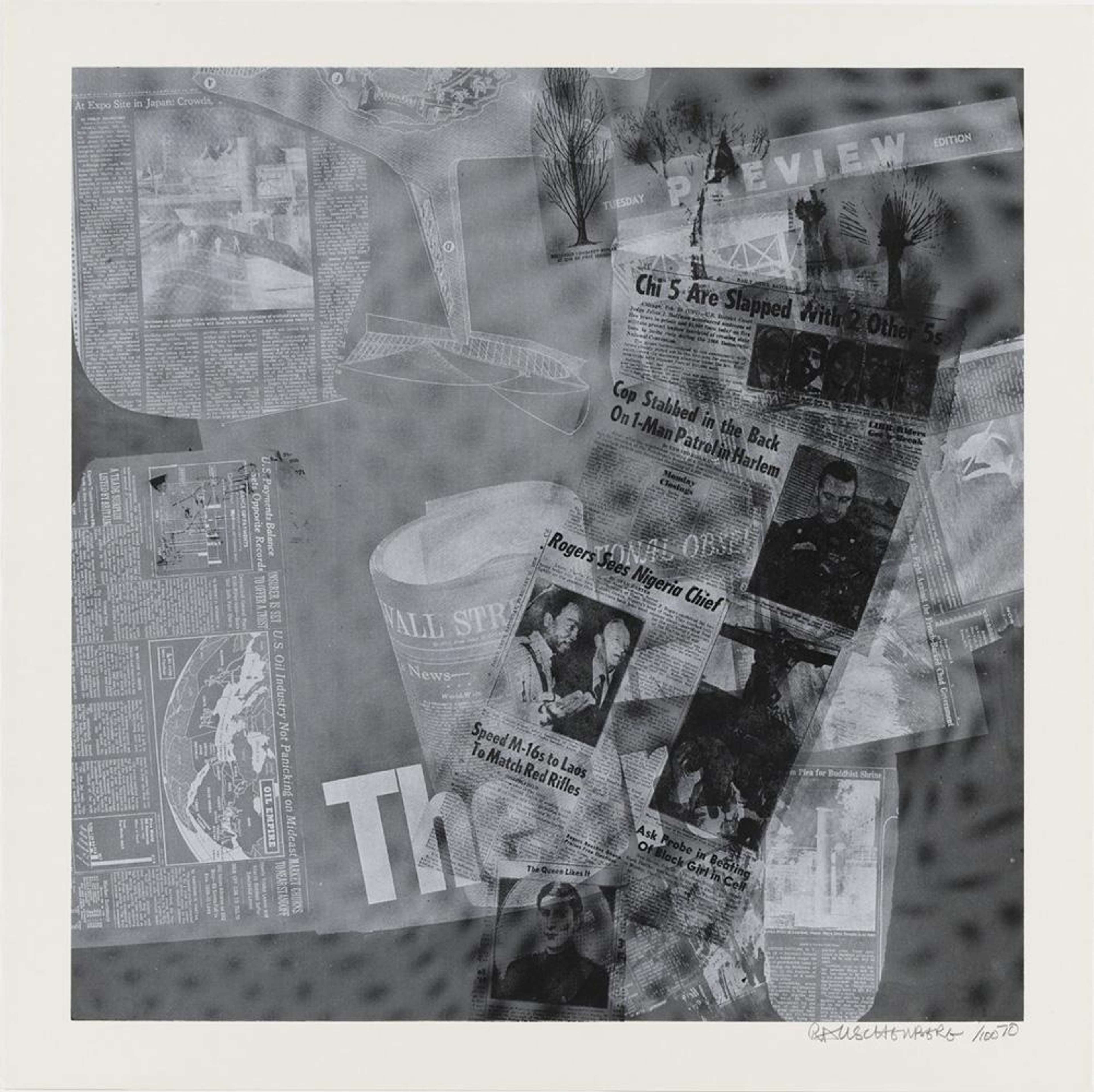 Surface VII - Signed Print by Robert Rauschenberg 1970 - MyArtBroker