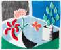 David Hockney: Red Flowers And Green Leaves, Separate, May 1988 - Signed Print