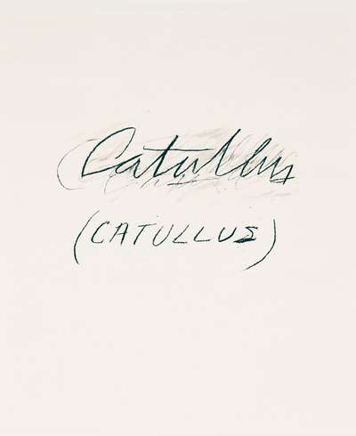 Catullus - Signed Print by Cy Twombly 1975 - MyArtBroker