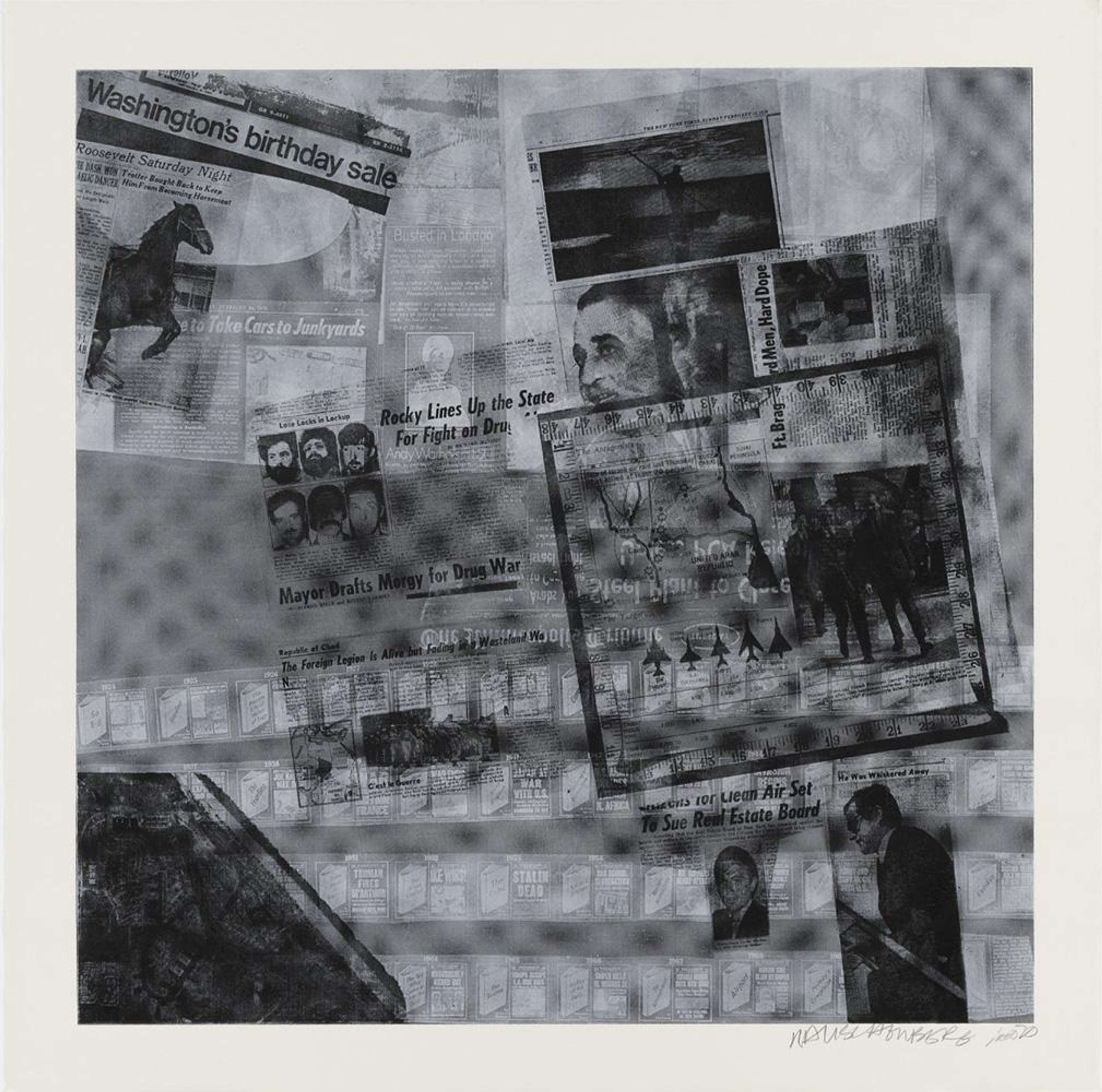 Surface XI - Signed Print by Robert Rauschenberg 1970 - MyArtBroker