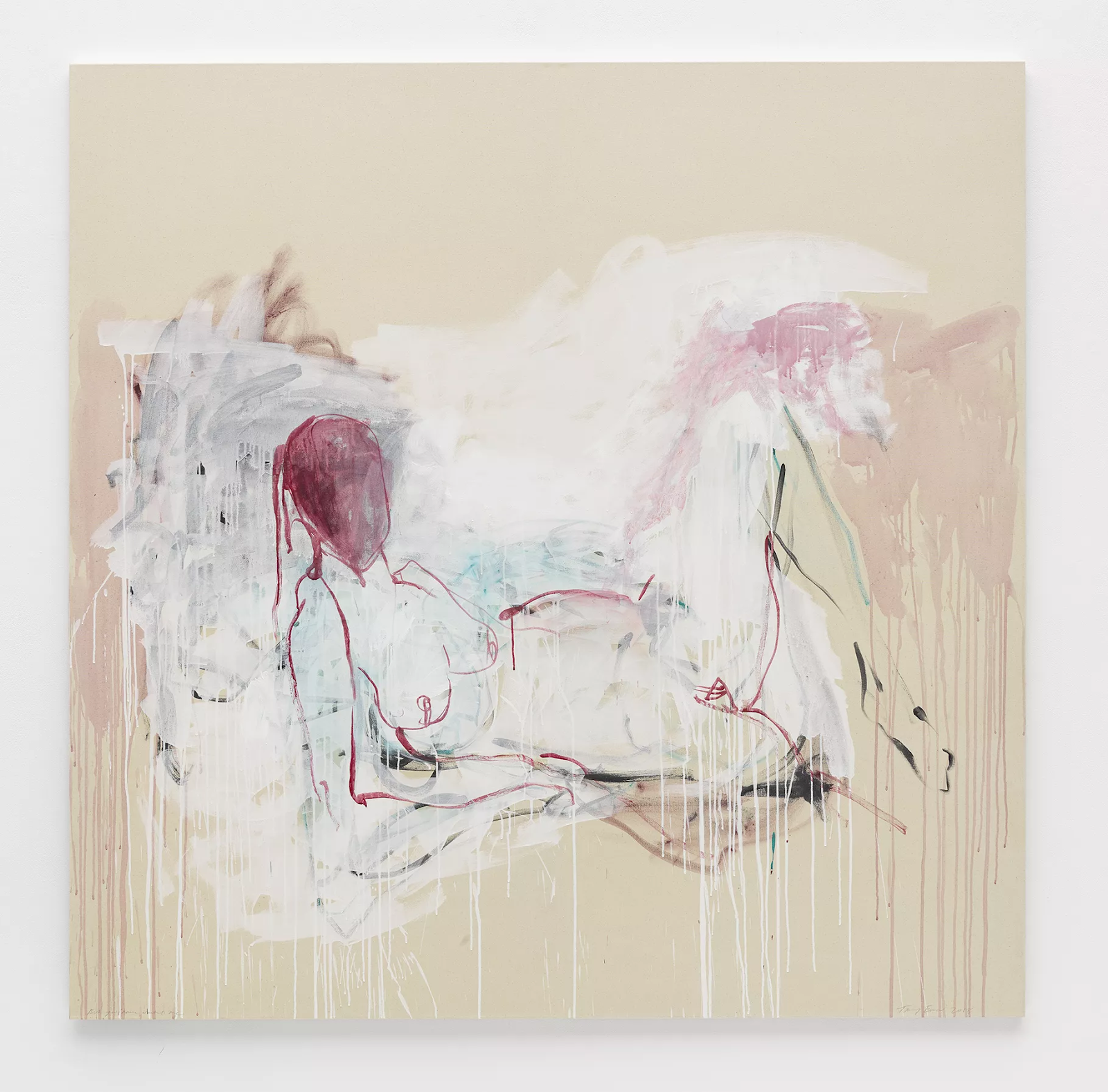 « But You Never Wanted Me » de Tracey Emin. Peinture du corps d'une femme appuyée sur son coude.