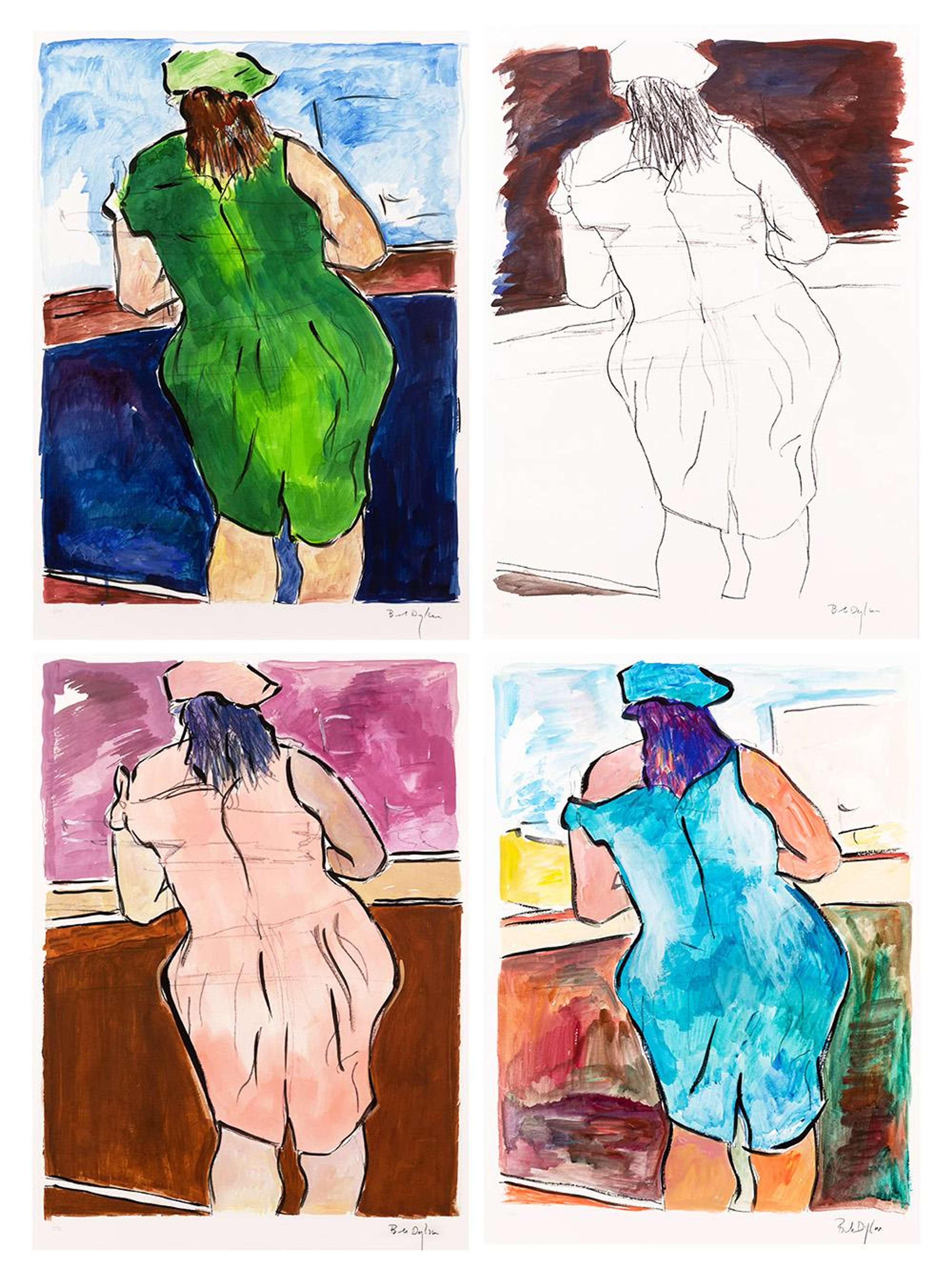 Woman In Red Lion Pub (2008 Portfolio) - Signed Print by Bob Dylan 2008 - MyArtBroker