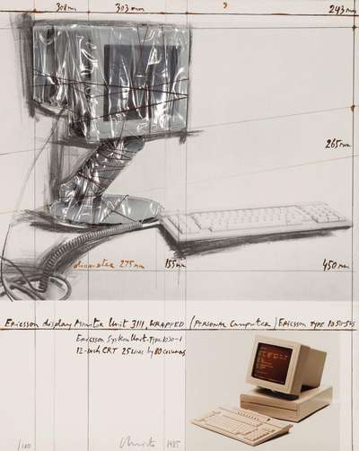 Ericsson Display Monitor Unit 3111, Wrapped - Signed Print by Christo 57 - MyArtBroker