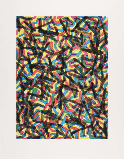 Irregular, Angular Brushstrokes - Signed Print by Sol Lewitt 1997 - MyArtBroker