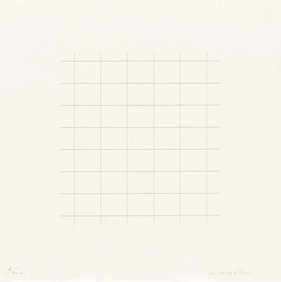 On A Clear Day 15 - Signed Print by Agnes Martin 1973 - MyArtBroker