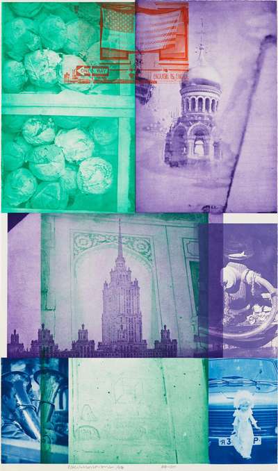 Soviet American Array IV - Signed Print by Robert Rauschenberg 1988 - MyArtBroker