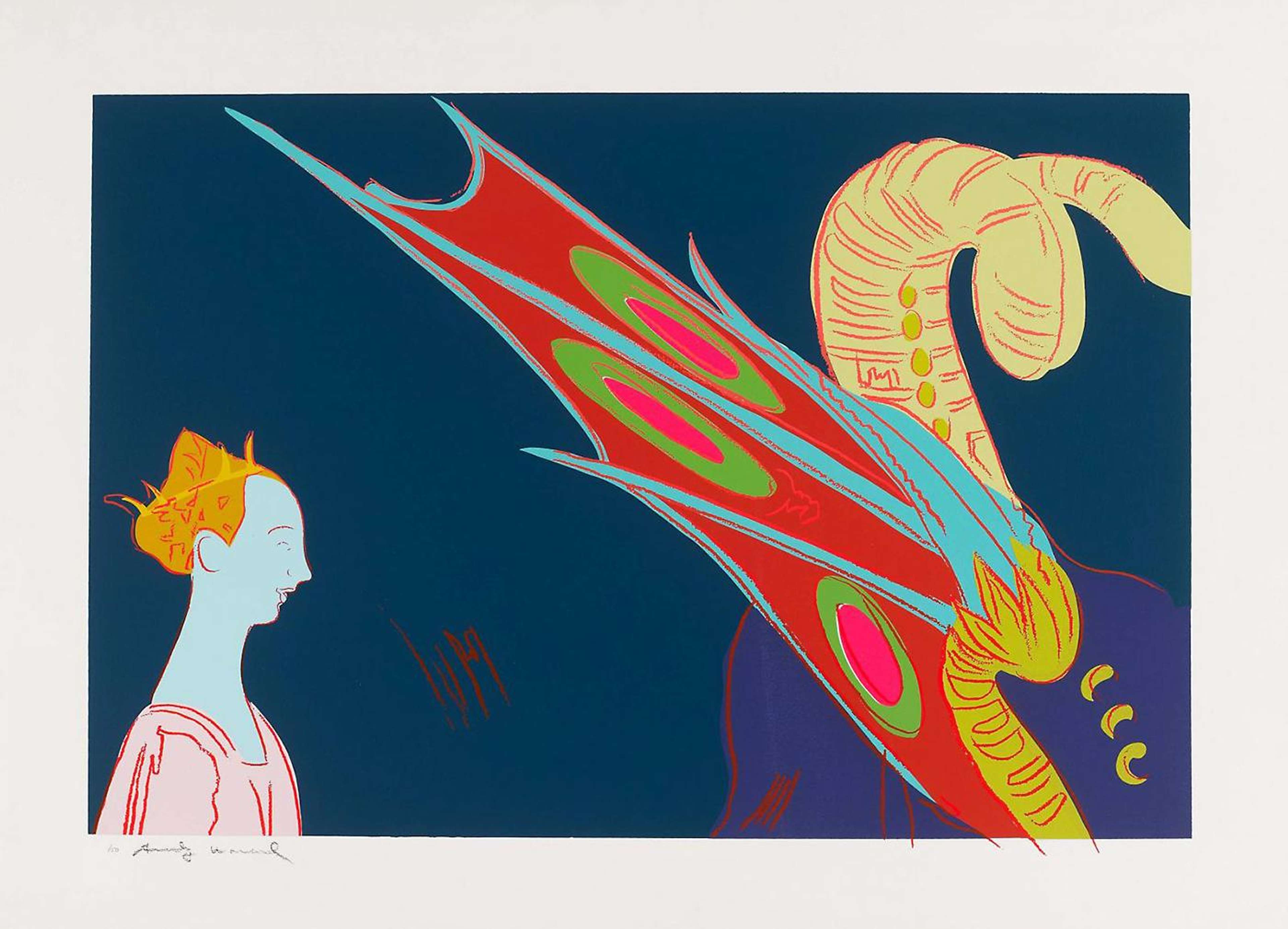 Details of Renaissance Paintings (Paolo Uccello St George and the Dragon 1460) (F. & S. II.327) by Andy Warhol