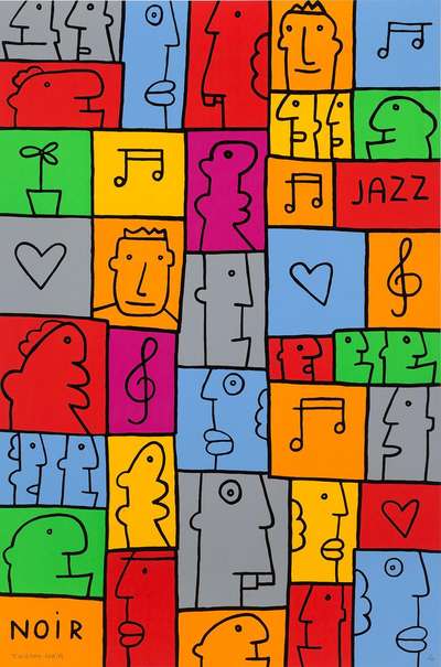 Jazz - Signed Print by Thierry Noir 2015 - MyArtBroker